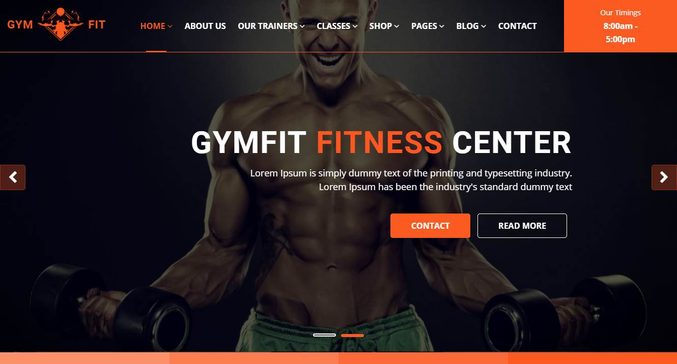 Thiết kế website phòng gym