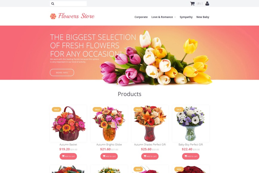 Thiết kế website shop, cửa hàng hoa